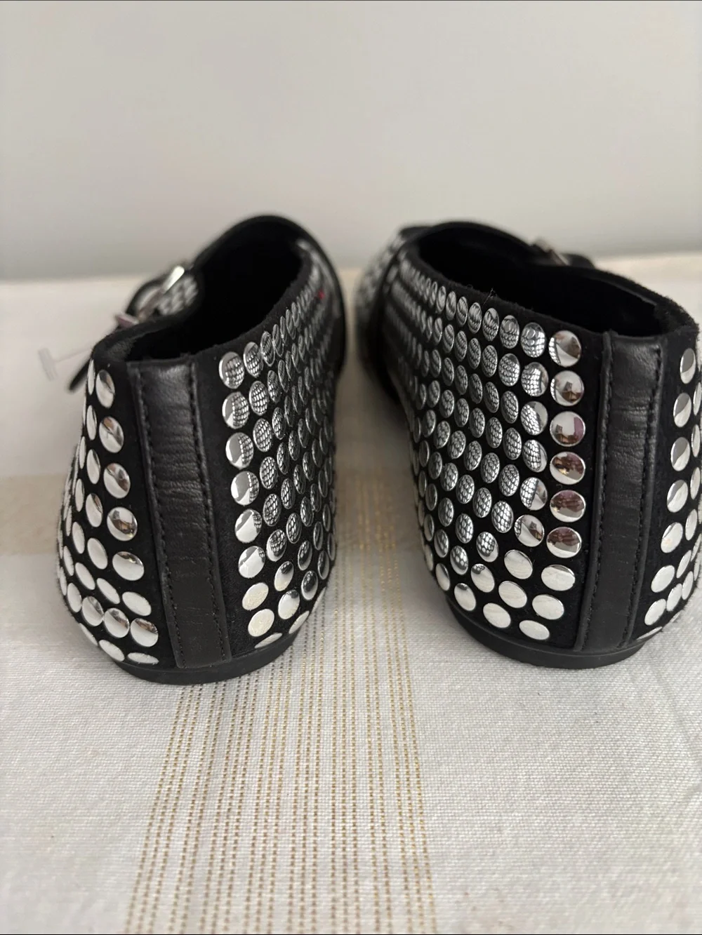 Designer Mary Jane with strap across. Silver metal circles design, BNWOT - Picture 6 of 13